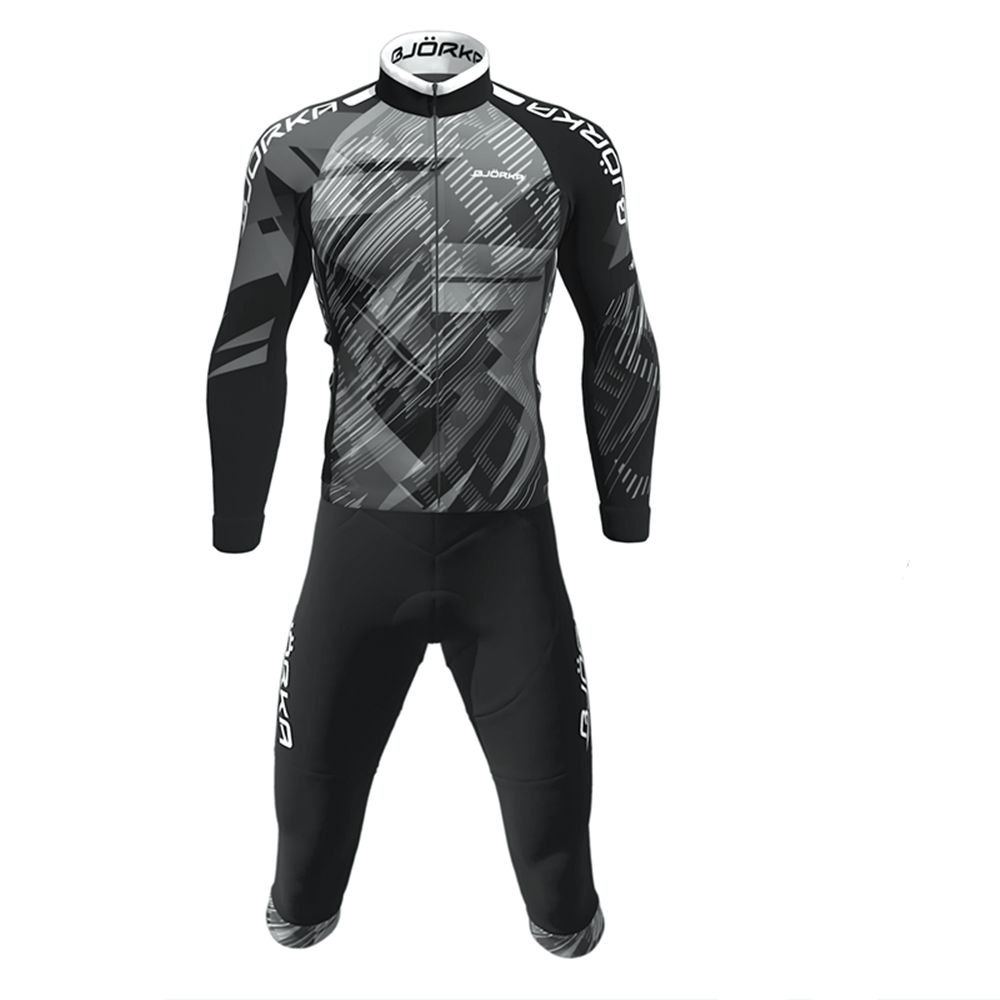 Cycling Bib Shorts - Primavera/autunno Bjorka ciclismo manica lunga Jersey