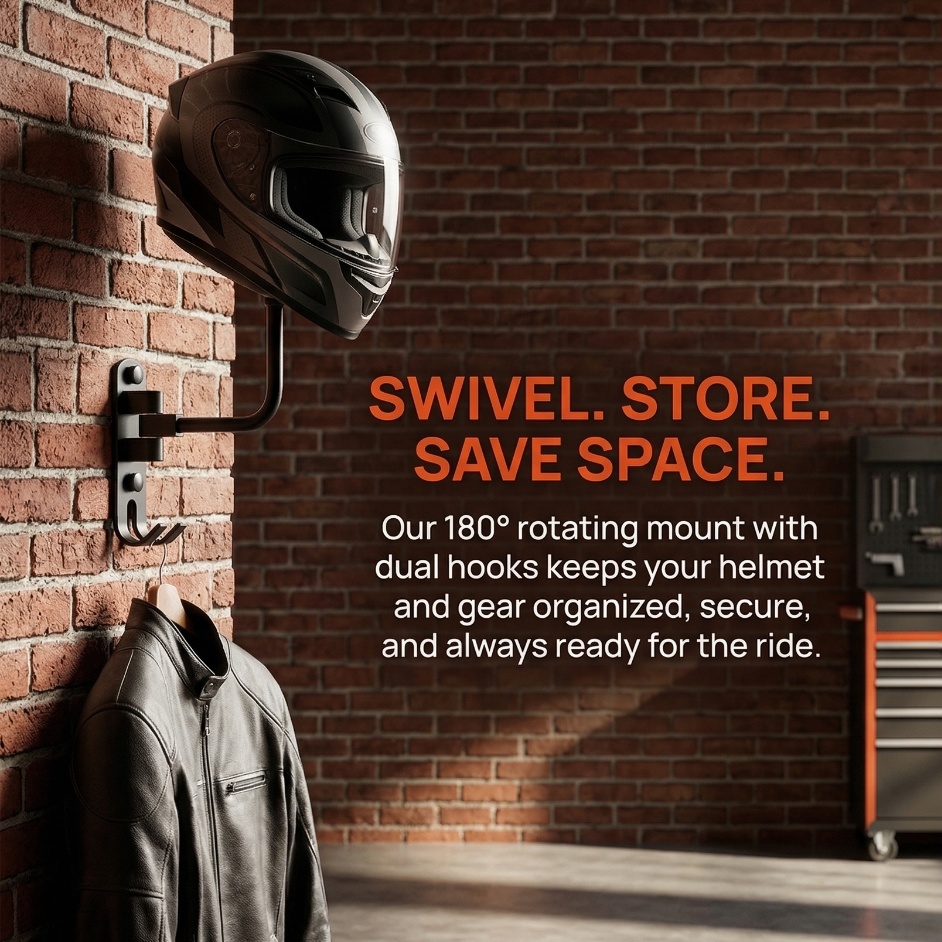 Cycling Gear Organizer Wall - Supporto per Casco in Lega di