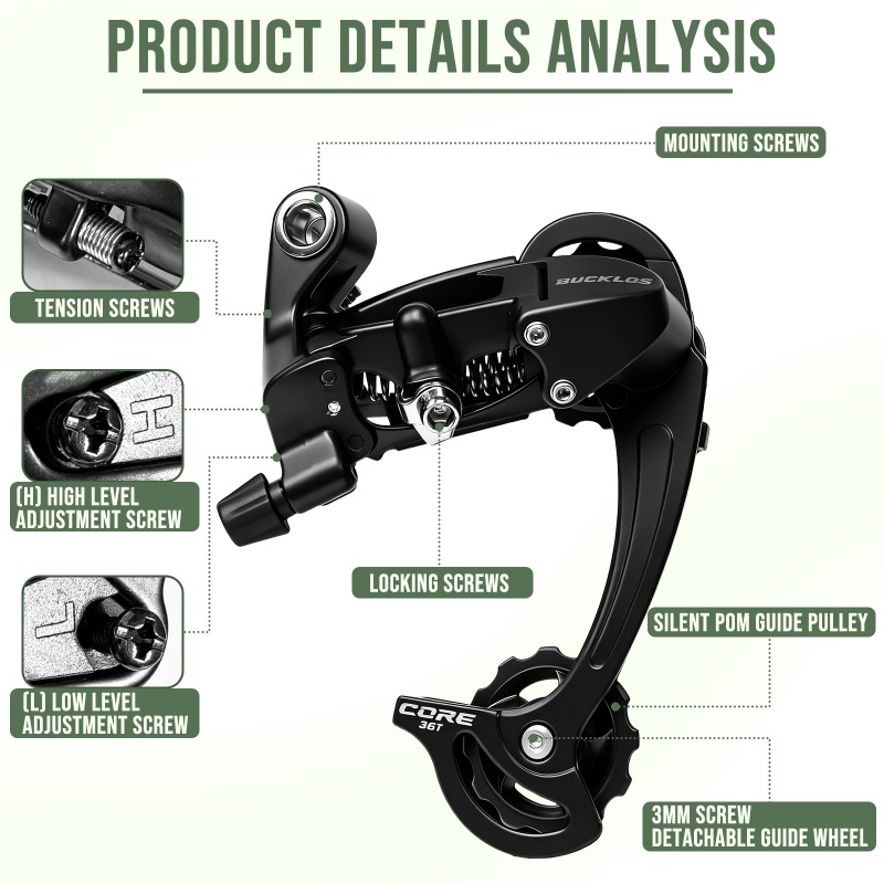 BUCKLOS 8S 9S Deragliatore Pos - Cycling Gear Stand recensione e prezzo